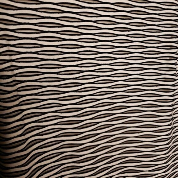 Sandra Darren Womens Black White 3/4 Sleeve Abstract Bodycon Midi Dress 6 - Picture 3 of 7